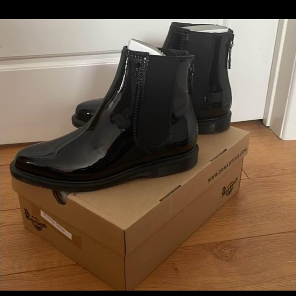 Dr. Martens Black Patent Leather Boots